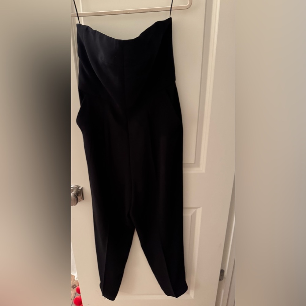 Topshop Black Strapless Jumpsuit